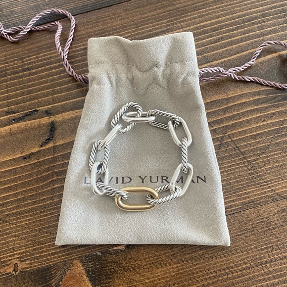 David Yurman Madison Bracelet 11mm in Sterling Silver with 18K Yellow Gold - Picture 2 of 6